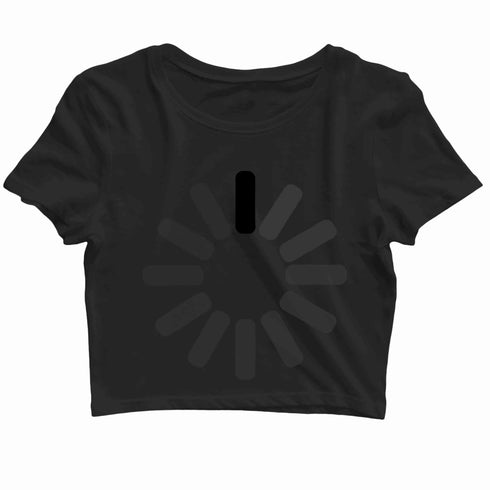 Coding Nerd Engineering LOADING Custom Printed Graphic Design Crop Top T-Shirt for Women